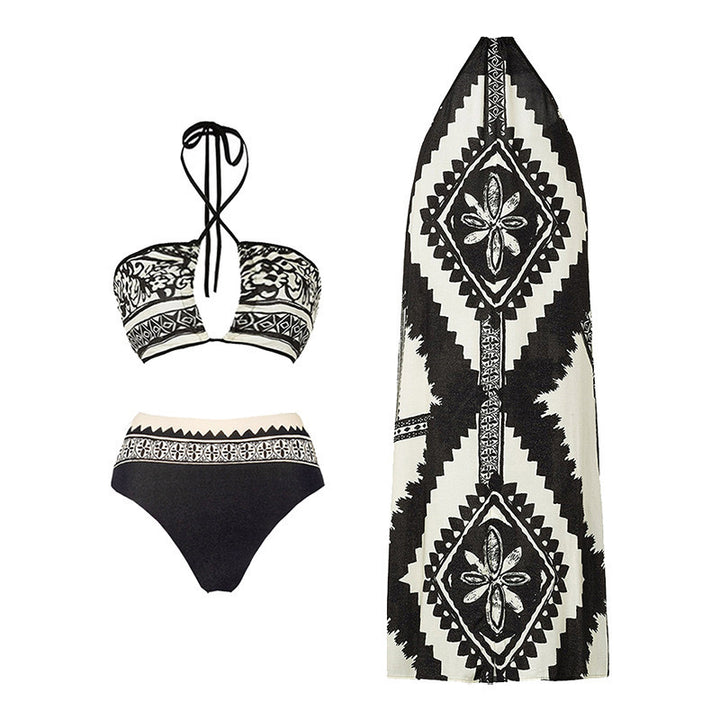 Damen Bikini-Set mit raffiniertem Wickeldesign und trendigem Mustermix Echo Archiv