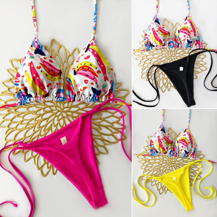 Damen Bikini-Set mit trendigem Animal-Print und modischem Schleifen-Detail Echo Archiv
