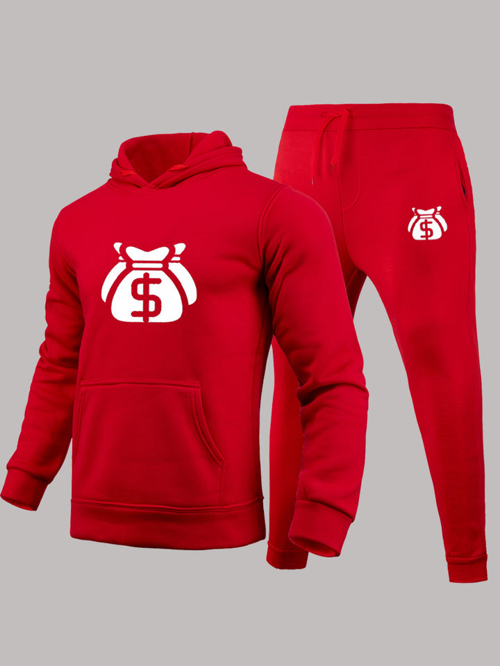 Herren Sweatanzug mit modernem Logo-Druck Echoarchiv