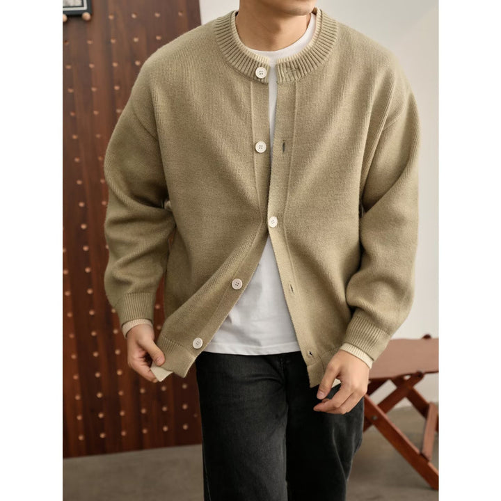 Herren Modische Strickjacke mit Rundhalsausschnitt Echo Archiv