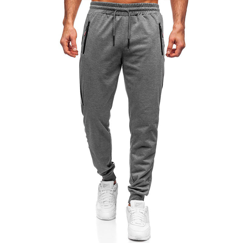 Herren stylische Jogginghose mit praktischen Reißverschlusstaschen und elastischem Bund Echoarchiv