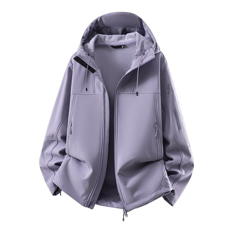 Herren Softshell-Jacke mit Fleecefutter, wasserabweisend und kapuzenverstärkung Echoarchiv