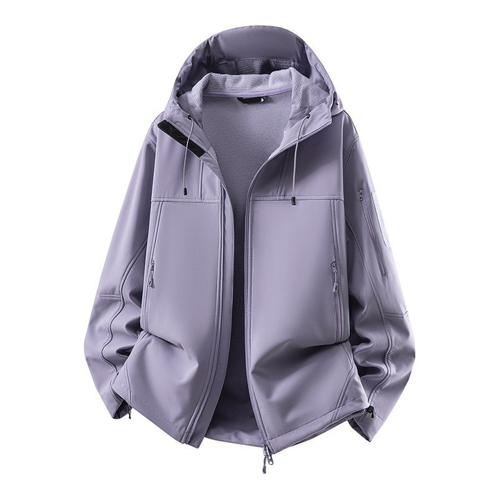 Herren Softshell-Jacke mit Fleecefutter, wasserabweisend und kapuzenverstärkung Echoarchiv