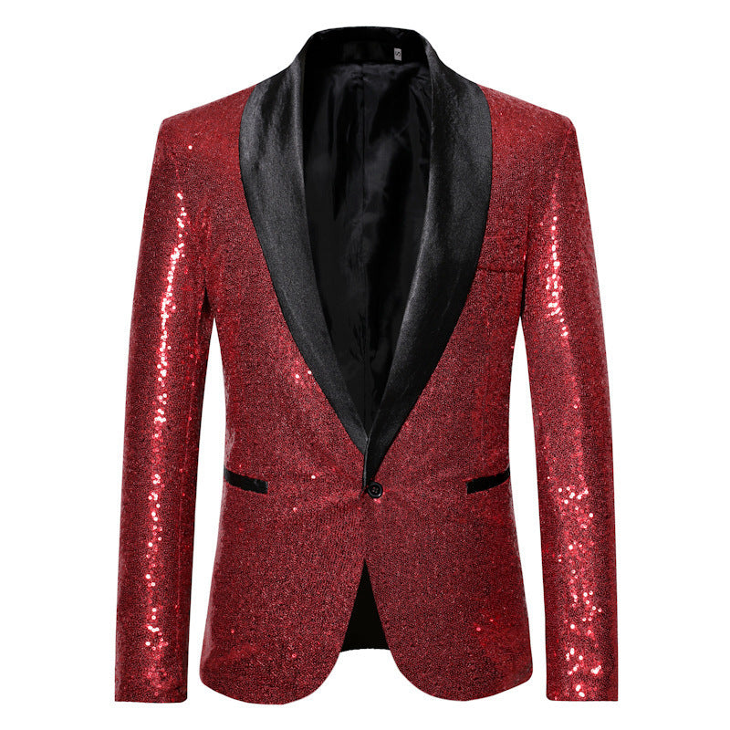 Herren Funktionsjacke aus glitzerndem Paillettenmaterial Echoarchiv