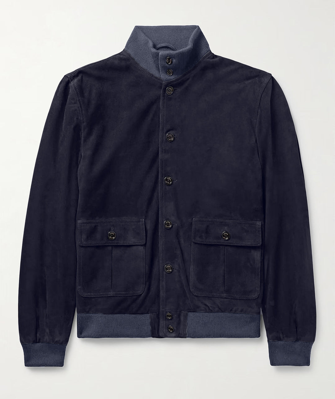 Herren funktionale Utility-Jacke mit hohem Kragen und aufgesetzten Taschen Echoarchiv