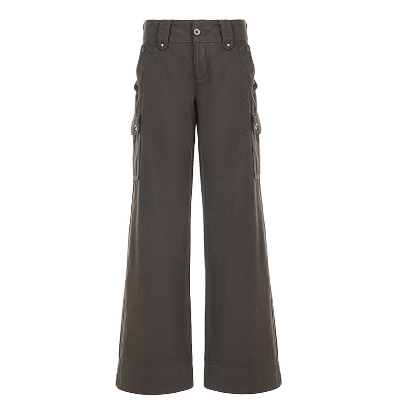 Damen nan Highwaist-Culottehose mit weitem Bein und kontrastierendem Bunddetail Echo Archiv
