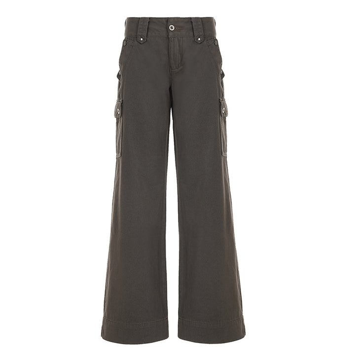 Damen nan Highwaist-Culottehose mit weitem Bein und kontrastierendem Bunddetail Echo Archiv