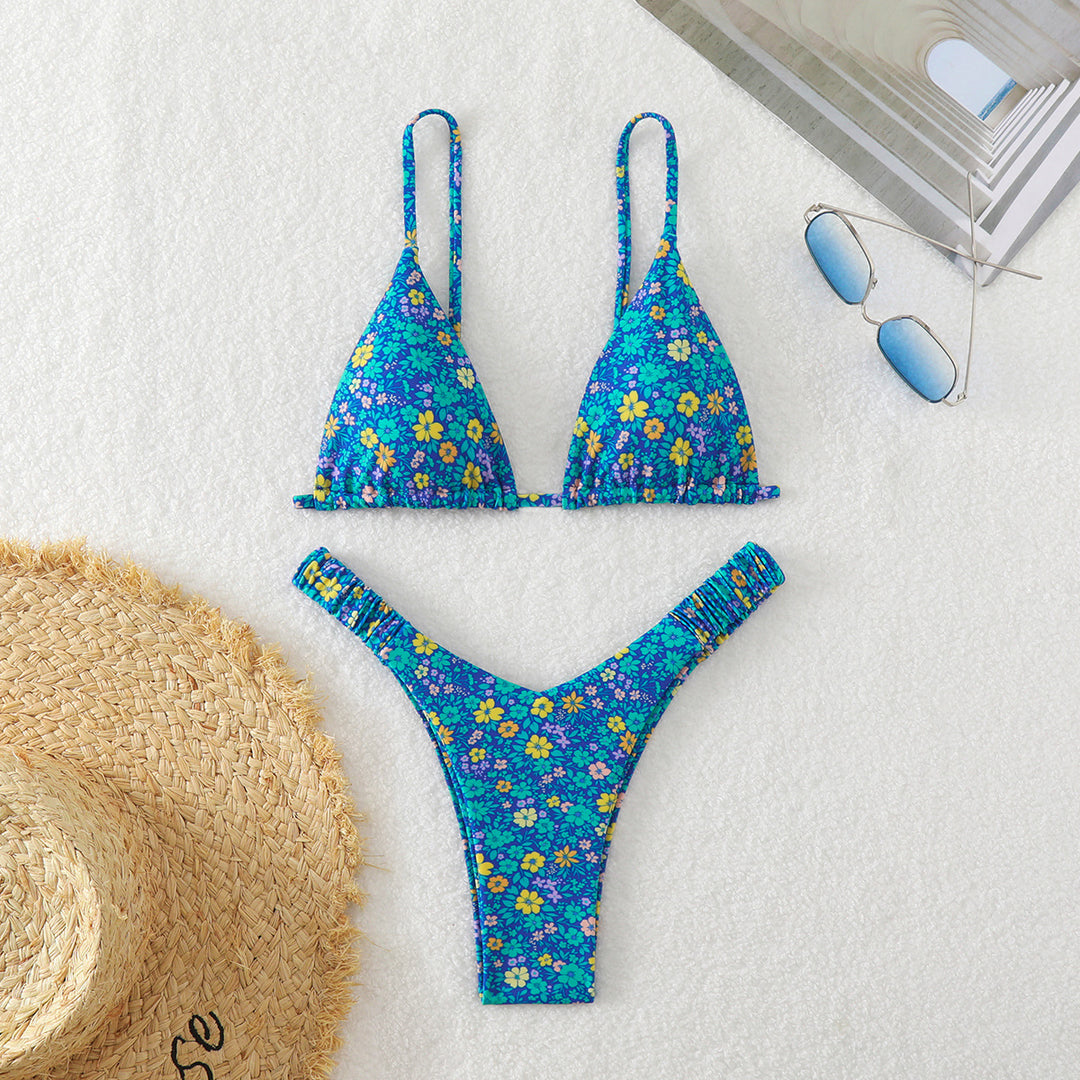 Damen Triangel-Bikini mit floralen Mustern Echo Archiv