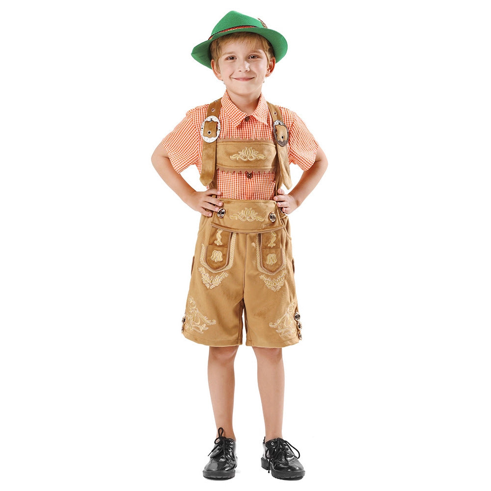 Jungen Trachten-Latzhose mit traditioneller Stickerei Echo Archiv