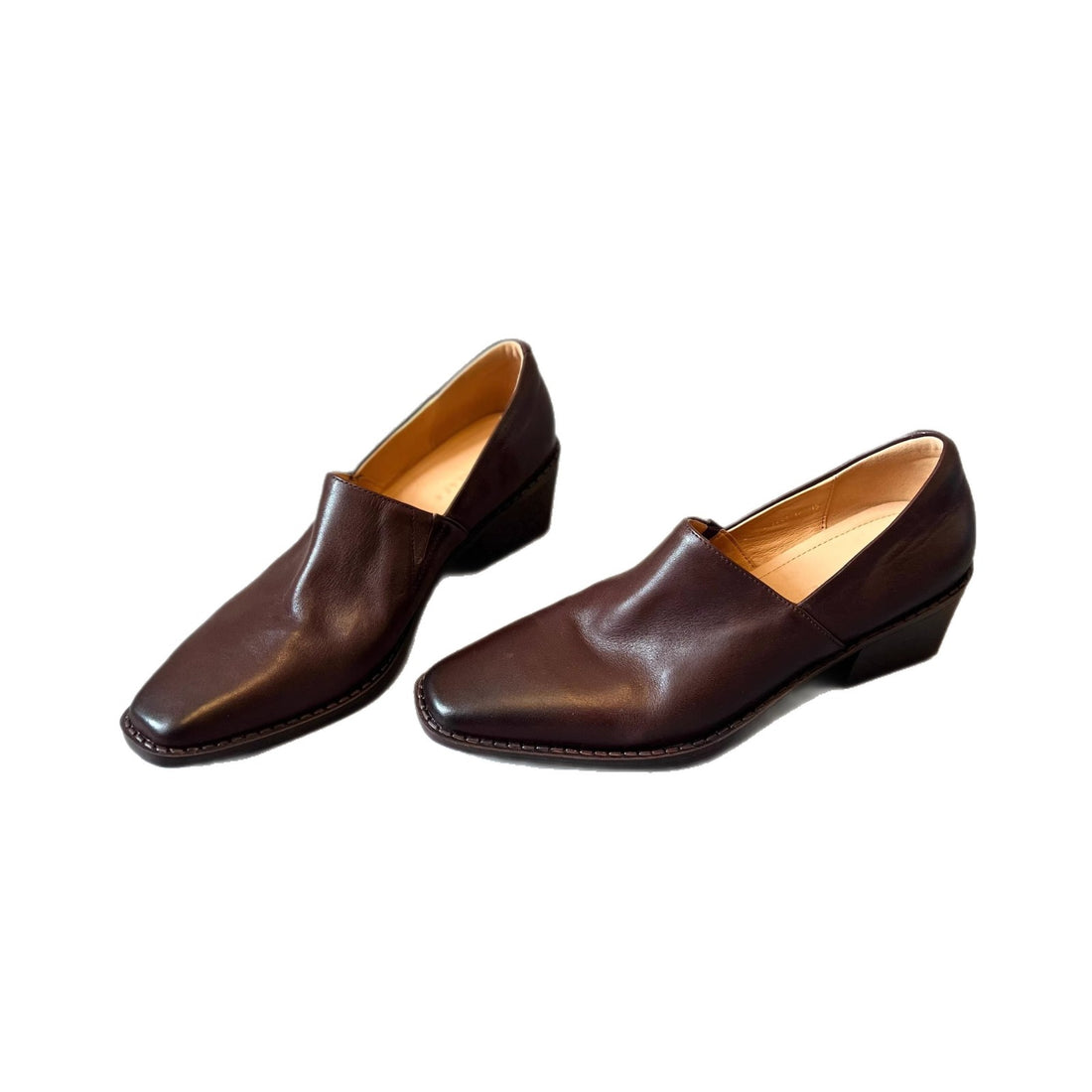 Damen Elegante Slip‑on Loafer mit quadratischer Zehenkappe und mittelhohem Blockabsatz Echo Archiv