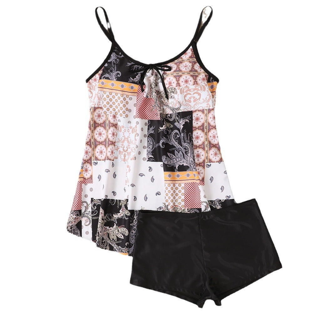 Damen lässiger Strandtop mit Shorts Echo Archiv