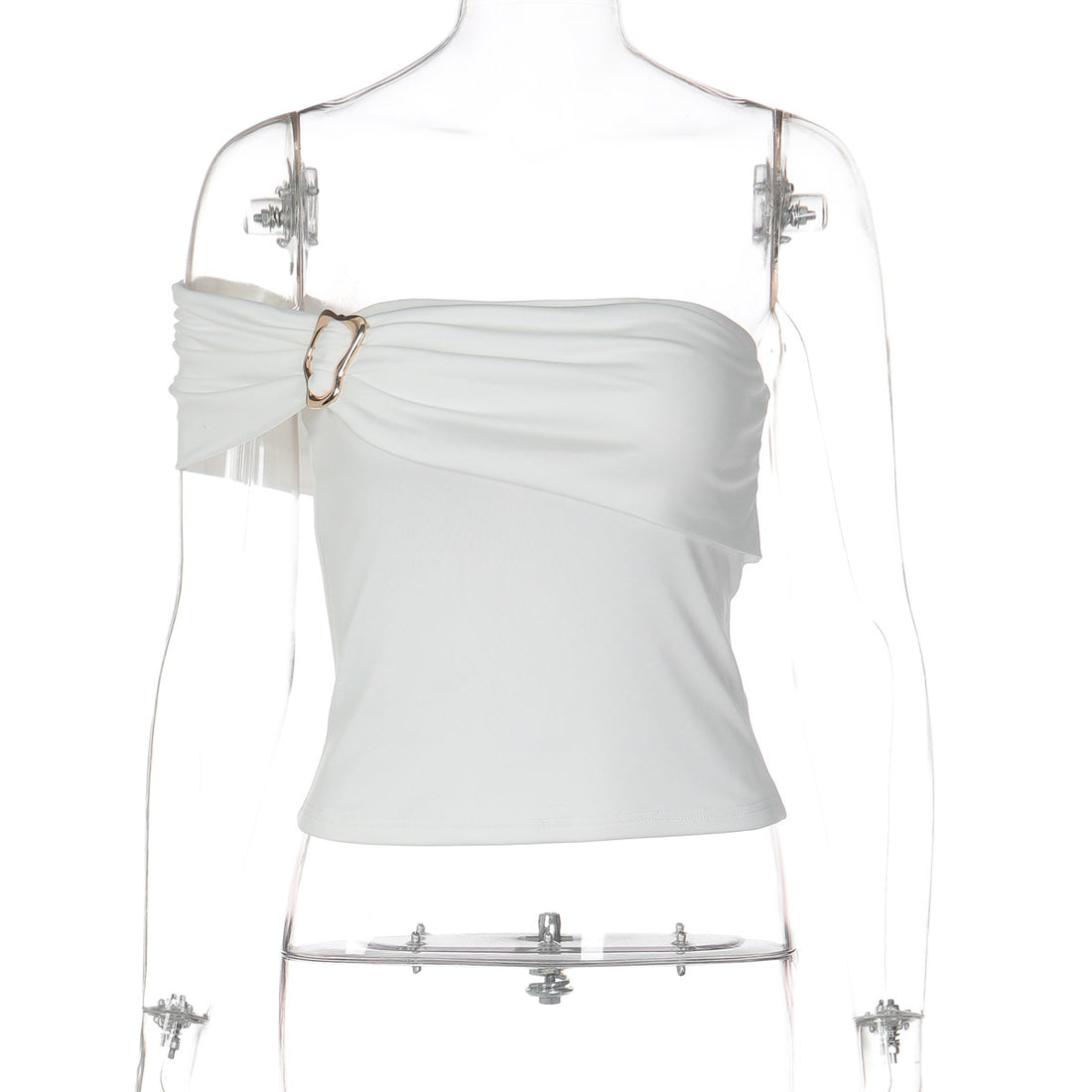 Damen Off-Shoulder Top mit elegantem Drapierungsdetail – Orélia