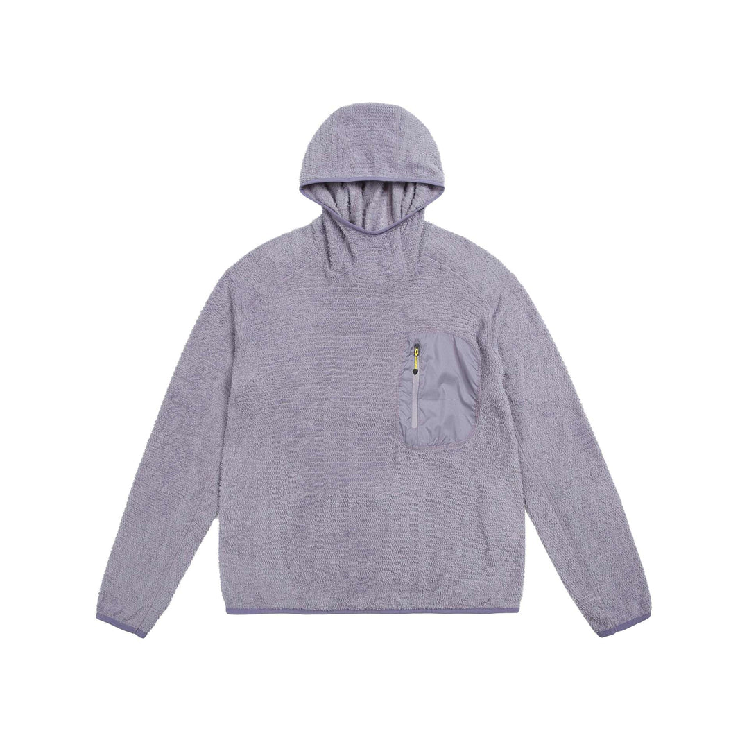 Unisex kuscheliger Kapuzen-Fleecepullover mit Brust-Reißverschlusstasche und elastischem Saum Echoarchiv