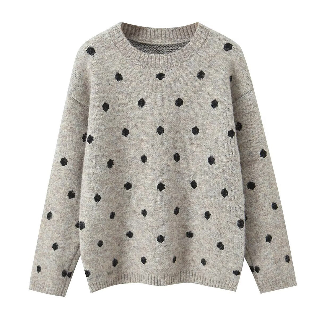 Damen Oversize Punkte‑Strickpullover mit Rundhalsausschnitt Echo Archiv