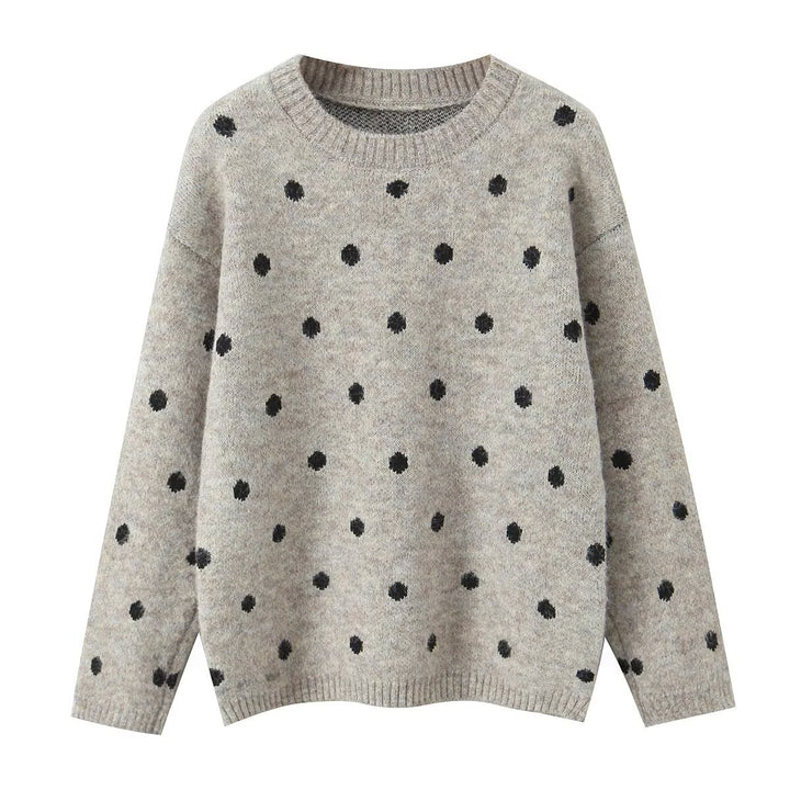 Damen Oversize Punkte‑Strickpullover mit Rundhalsausschnitt Echo Archiv