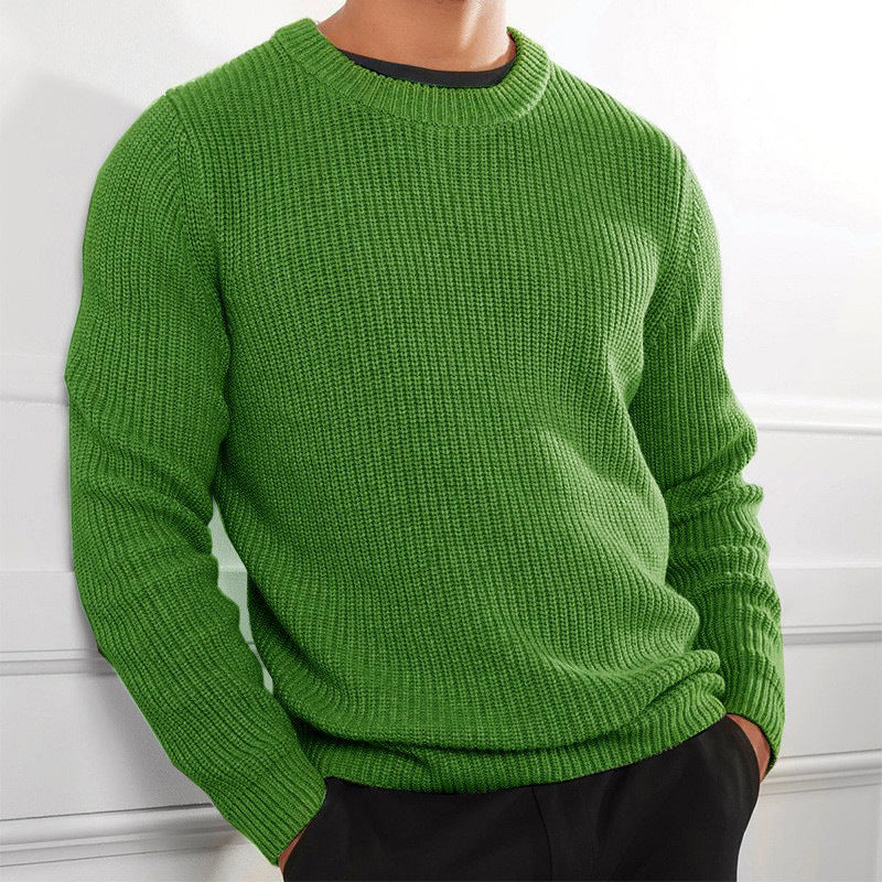 Herren Strickpullover mit strukturierter Oberfläche und Rundhalsausschnitt Echoarchiv
