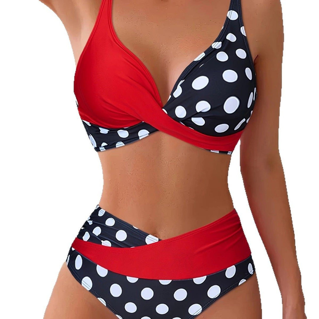 Damen Hochtailliertes Bikini-Set mit betontem Wickeldesign Echo Archiv