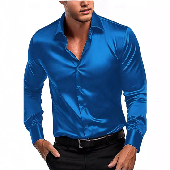 Herren elegantes Hemd aus seidig-glattem Material Echoarchiv