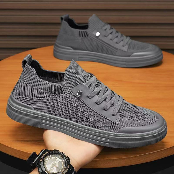 Herren Low-Top Strick-City-Sneaker mit elastischem Schaft, seitlichem Reißverschluss und stoßdämpfender Gummisohle Echoarhiv – Norré
