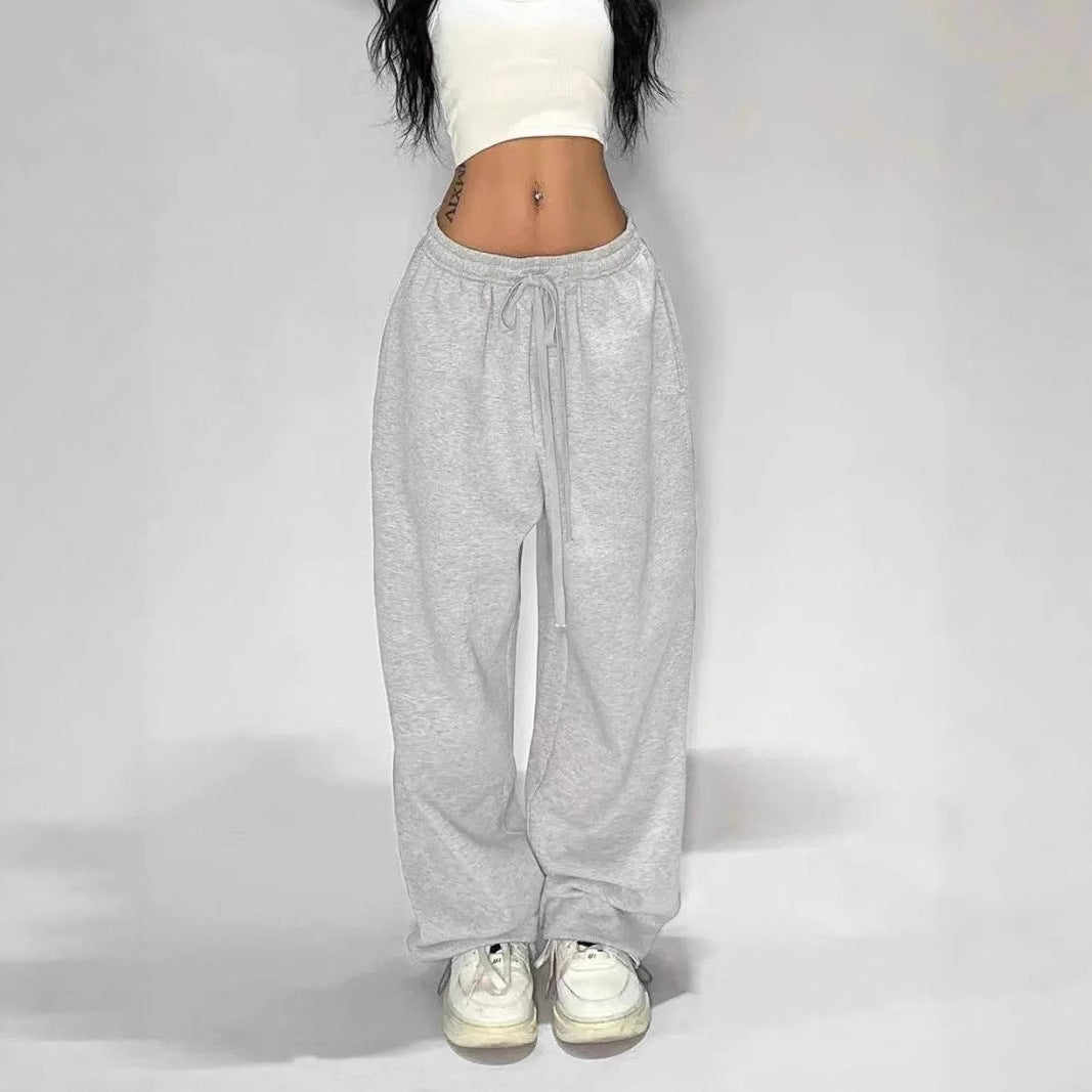 Damen nan weit geschnittene Loungehose mit hohem Bund extra weitem Bein und Tunnelzug Echo Archiv