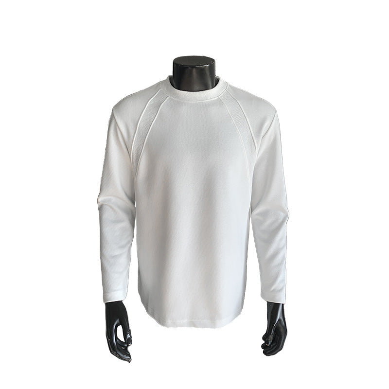 Herren Feines Langarm-Sweatshirt mit leichtem Stehkragen und Raglannähten Echo Archiv