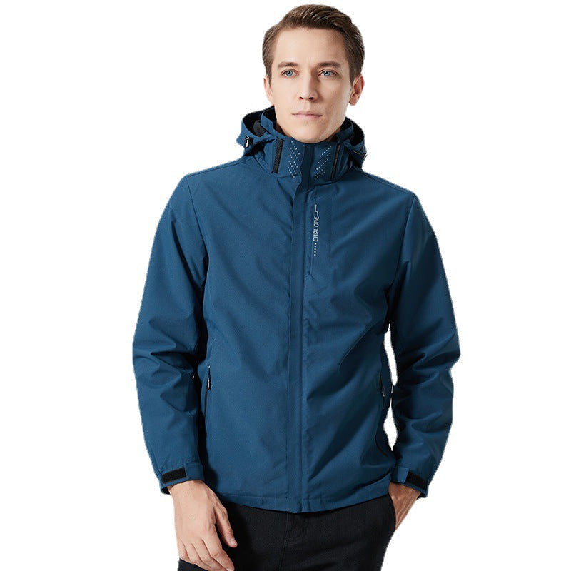 Damen leichte wasserabweisende Freizeit-Outdoorjacke mit verstellbarer Kapuze und verdecktem Reißverschluss Echo Archiv