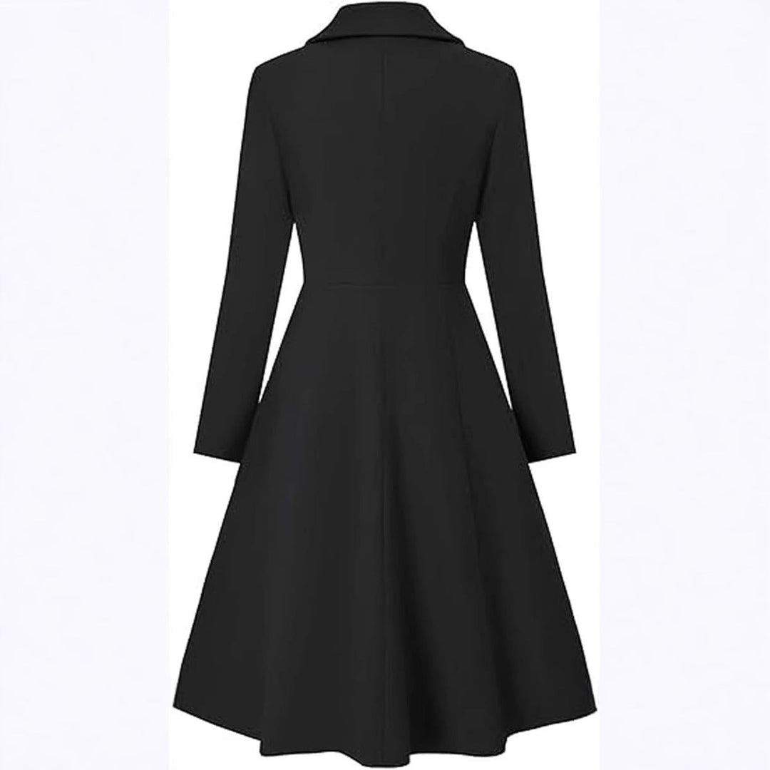 Damen Eleganter Oversize-Mantel mit doppelter Knopfreihe – Montévia