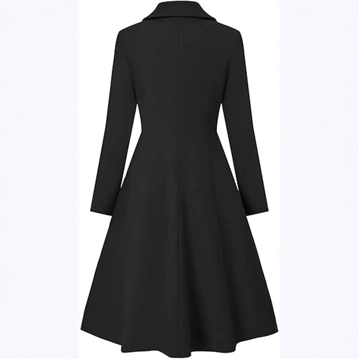 Damen Eleganter Oversize-Mantel mit doppelter Knopfreihe – Montévia