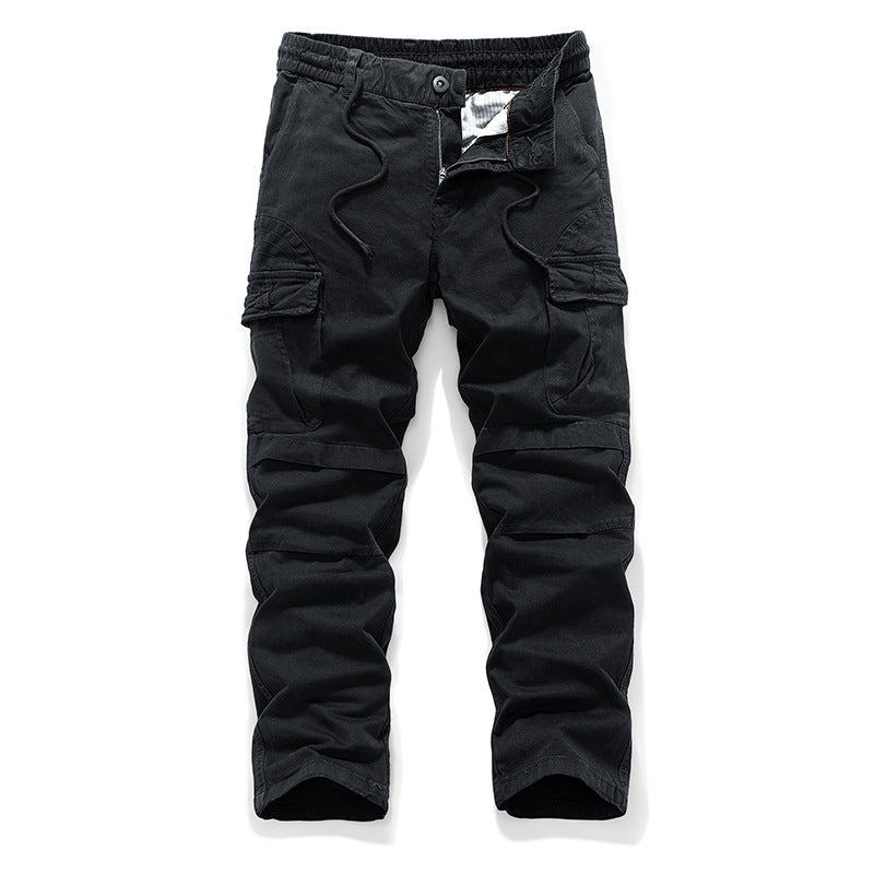 Herren Baumwoll-Canvas Cargo-Hose mit elastischem Tunnelzugbund, Kniepaneelen und Mehrfachtaschen Echo Archiv