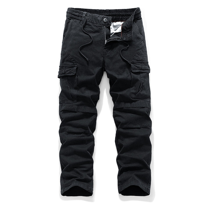 Herren Baumwoll-Canvas Cargo-Hose mit elastischem Tunnelzugbund, Kniepaneelen und Mehrfachtaschen Echo Archiv