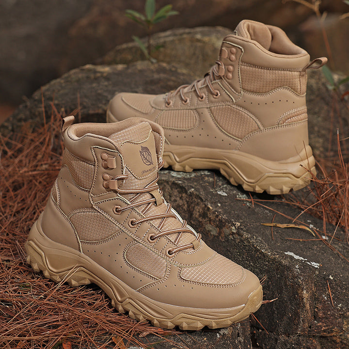 Herren Robuster Trekking- und Einsatzstiefel mit Knöchelstütze und profilierter Gummisohle Echoarchiv