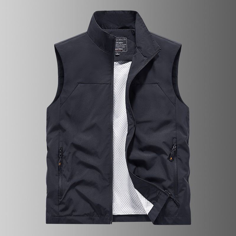 Herren Atmungsaktive Utility‑Weste mit Mesh‑Futter, wind- & wasserabweisender Außenlage & Reißverschlusstaschen Echo Archiv