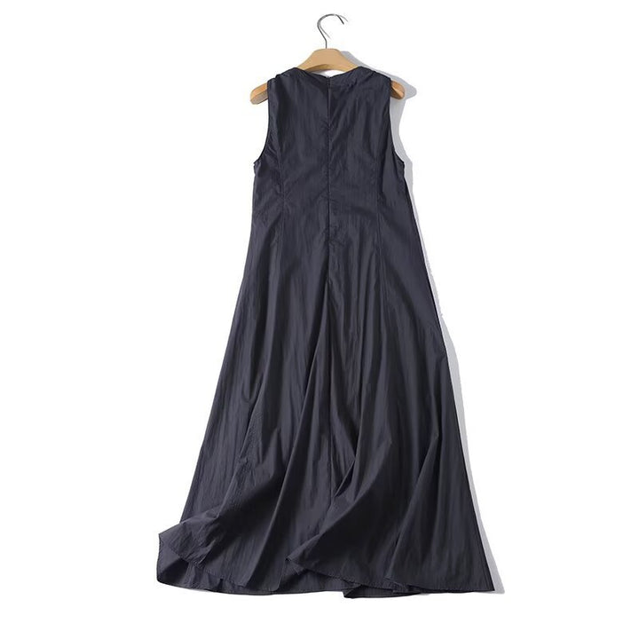 Damen luftiges Maxi-Kleid mit Spaghetti-Trägern und voluminösem Saum Echo Archiv