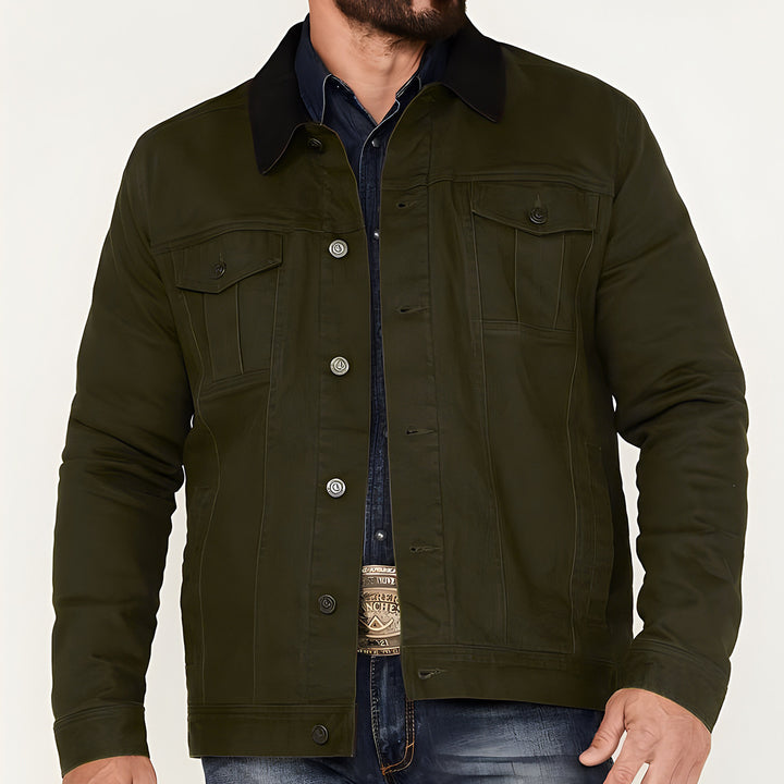 Herren Jeansjacke im klassischen Stil mit praktischen Taschen Echoarchiv