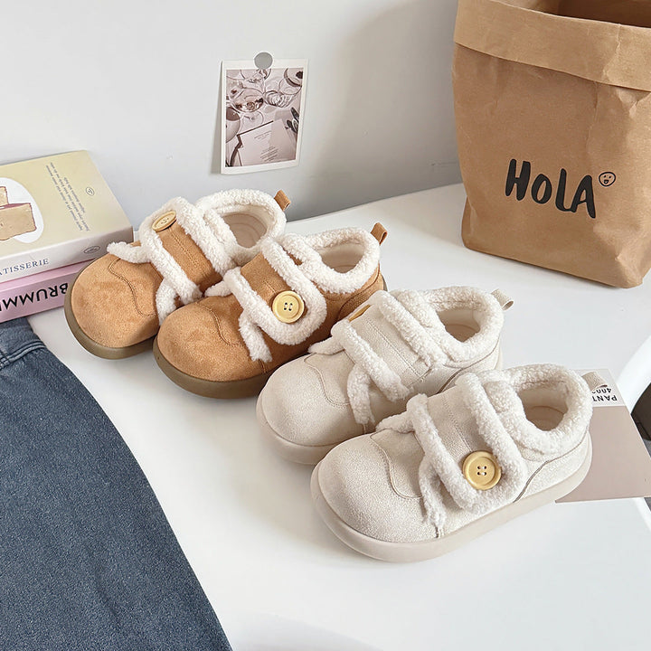 Damen Sneaker mit kuscheligem Innenfutter und praktischer Knopfakzent Echo Archiv