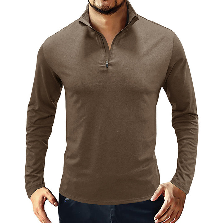 Herren Funktionsshirt mit hohem Kragen und halbem Reißverschluss Echoarchiv
