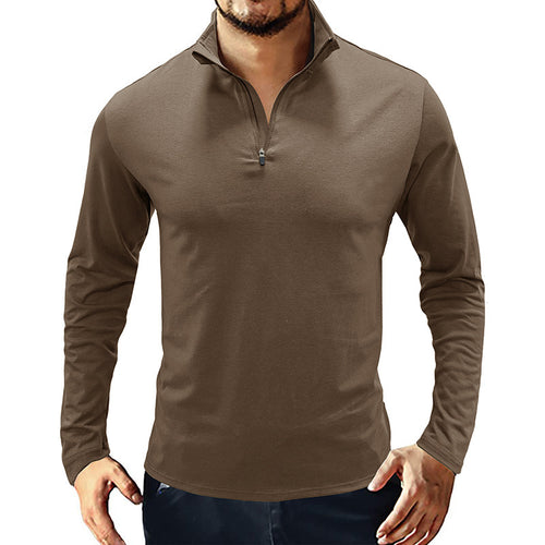 Herren Funktionsshirt mit hohem Kragen und halbem Reißverschluss Echoarchiv