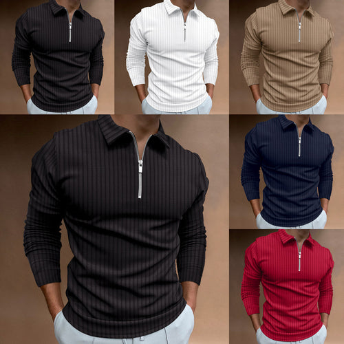 Herren modischer Poloshirt mit Reißverschluss Echoarchiv