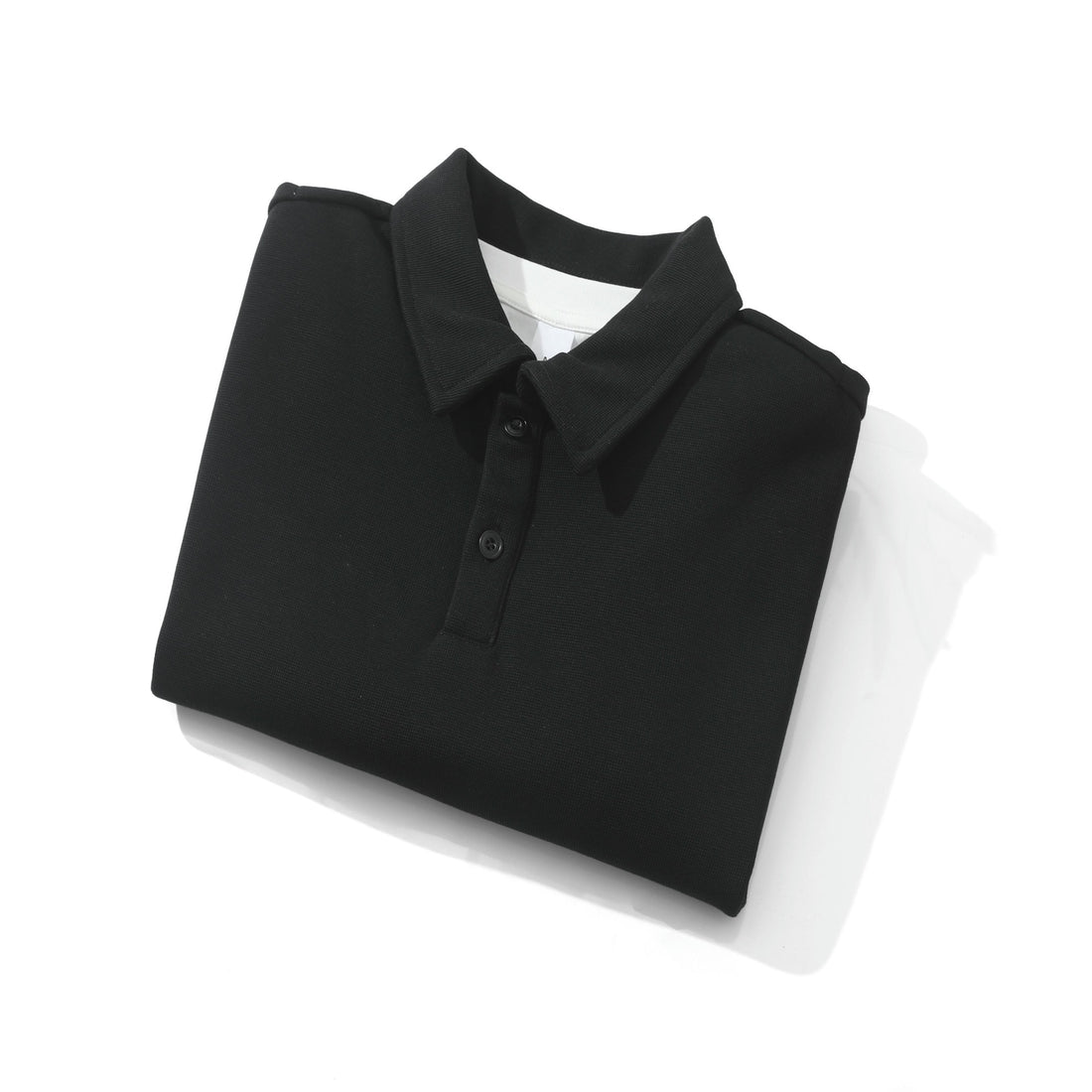 Unisex Oversize-Poloshirt-Sweatshirt mit Halbknopfleiste und Layering-Effekt Echoarchiv
