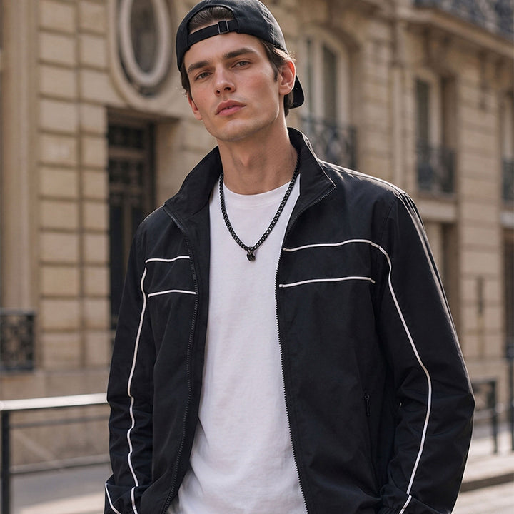 Herren Sportliche Übergangsjacke mit reflektierenden Einsätzen Echo Archiv