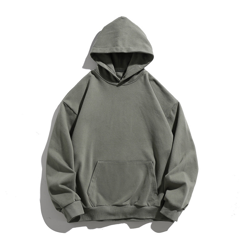 Unisex Oversize Kapuzenpullover aus schwerer Sweatqualität mit Kängurutasche und geripptem Saum Echo Archiv