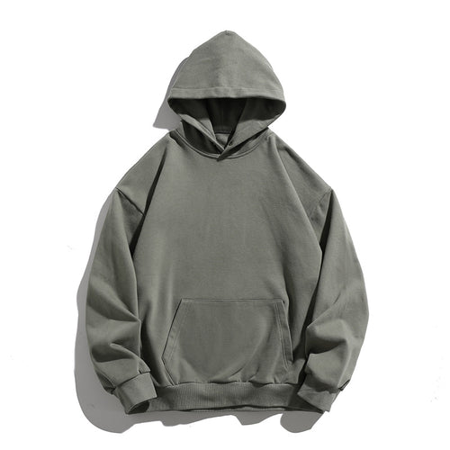 Unisex Oversize Kapuzenpullover aus schwerer Sweatqualität mit Kängurutasche und geripptem Saum Echo Archiv