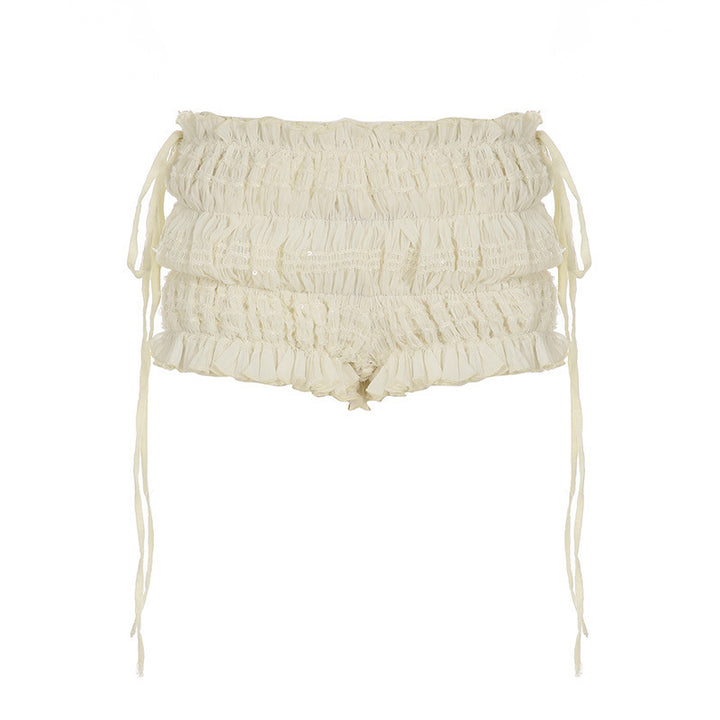 Damen Rüschen-Shorts mit verstellbaren Bindebändern Echo Archiv