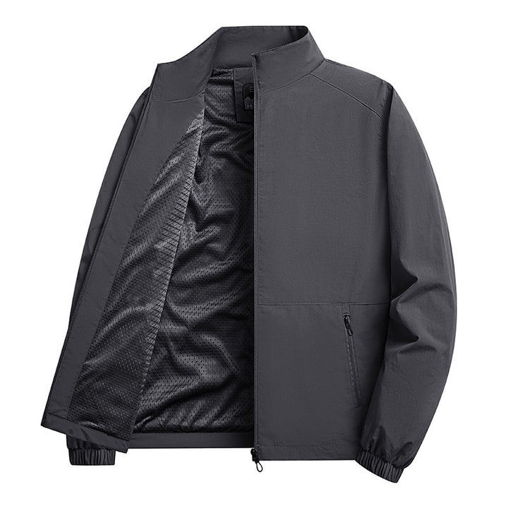 Herren Leichte windabweisende Fleecejacke mit Stehkragen und Reißverschlusstaschen Echo Archiv