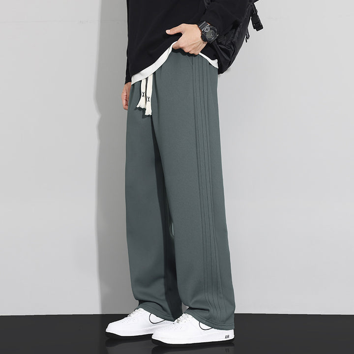 Herren Locker-weit geschnittene Lounge-Jogginghose mit Baumwoll-Fleece-Innenfutter und verstellbarem Kordelzug Echo Archiv