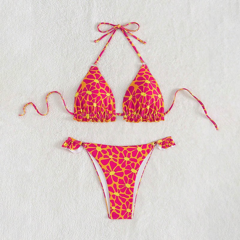 Damen Triangel-Bikini mit verspieltem Blumendesign Echo Archiv
