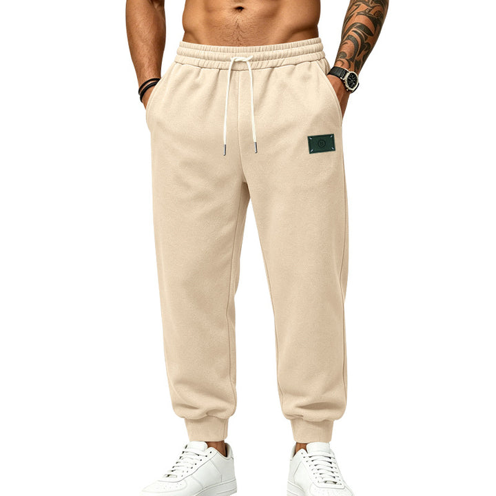 Herren Relax-Fit Jogginghose mit angerauter Innenseite, elastischem Bund und Kordelzug Echoarchiv