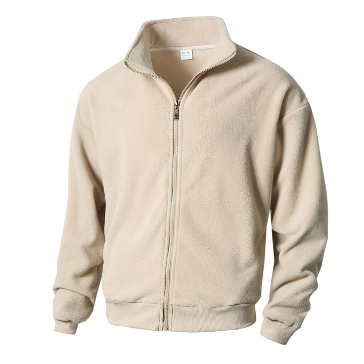 Herren Fleecejacke mit hohem Kragen und durchgehendem Reißverschluss Echoarchiv