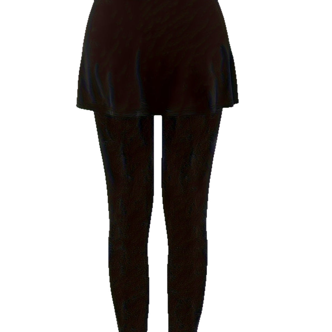 Damen Highwaist-Leggings mit integriertem Tellerrock und figurschmeichelnder Silhouette Echoarchiv
