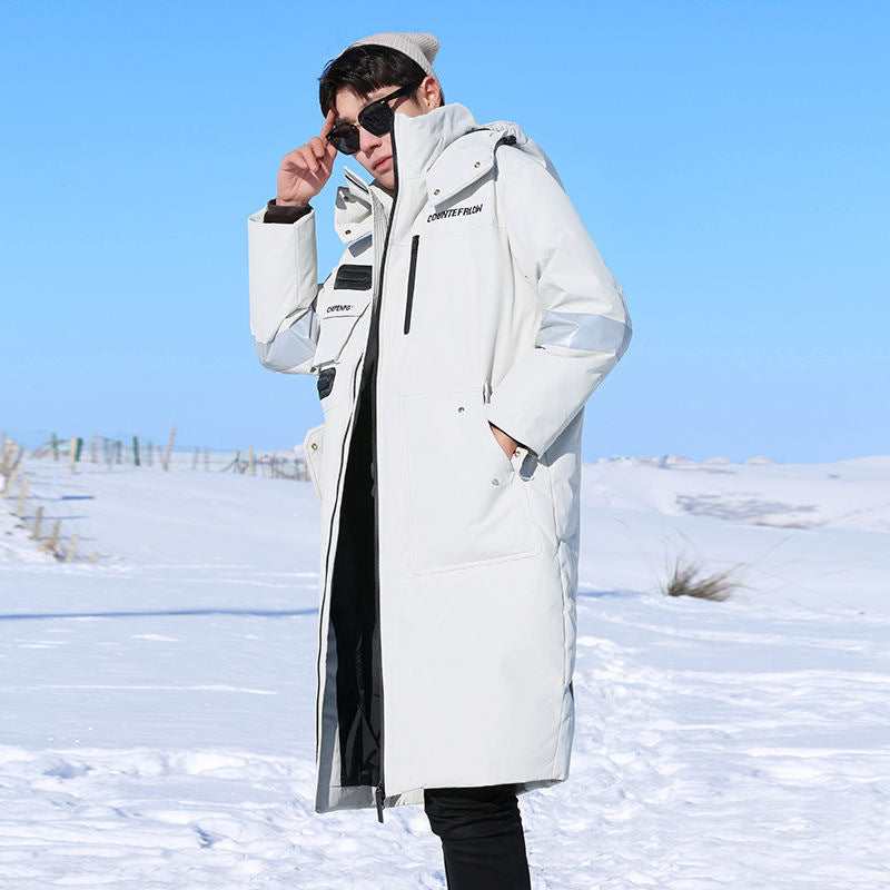 Herren Wärmender wasserdichter Winterparka mit Kapuze und reflektierenden Details Echoarchiv